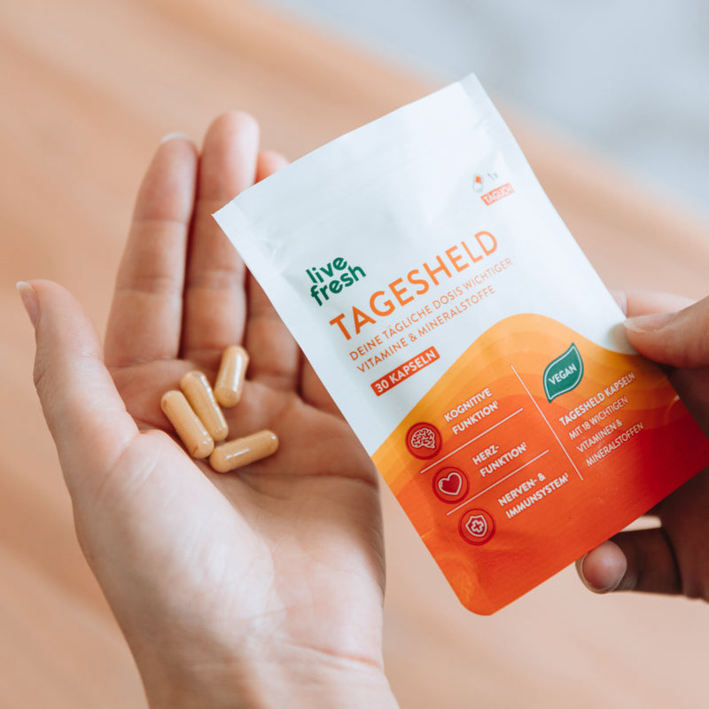 Tagesheld - Daily Vitamine - 18 essentielle Vitamine & Nährstoffe - LiveFresh