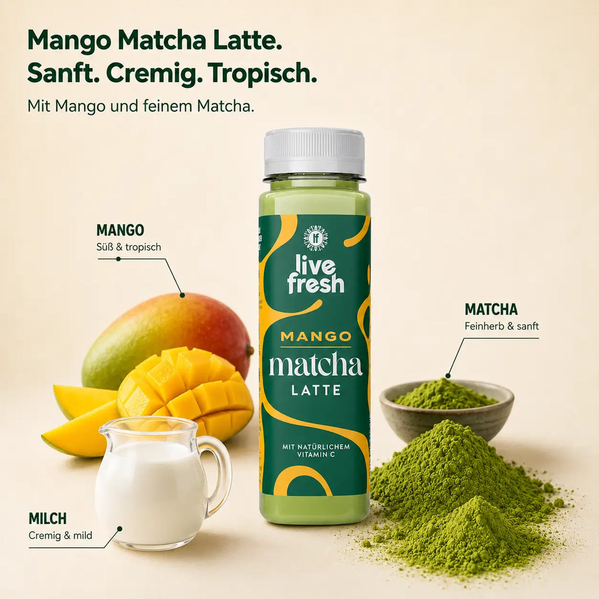 Matcha Latte - Mango - 250 ml