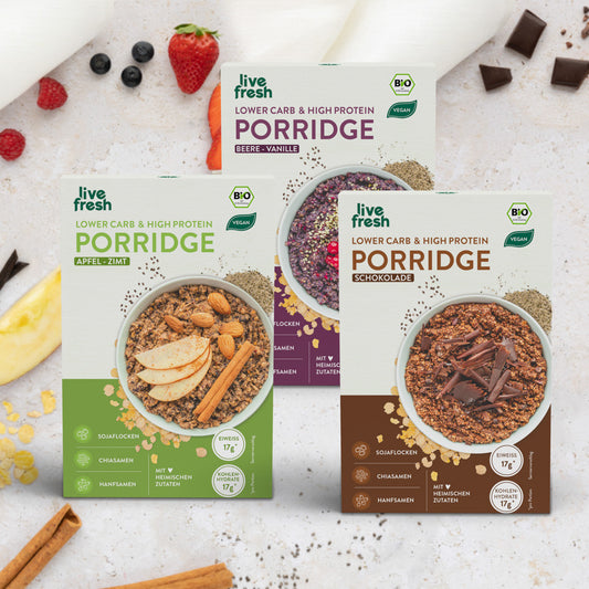 Porridge - Low Carb High Protein - Bio & Vegan - 420g - LiveFresh