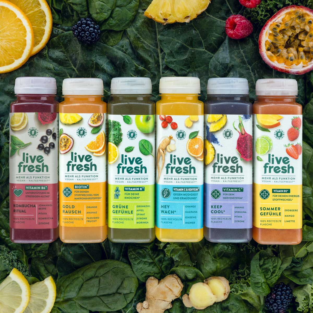 Tasting package - 6 wellness juices - & Not heated.