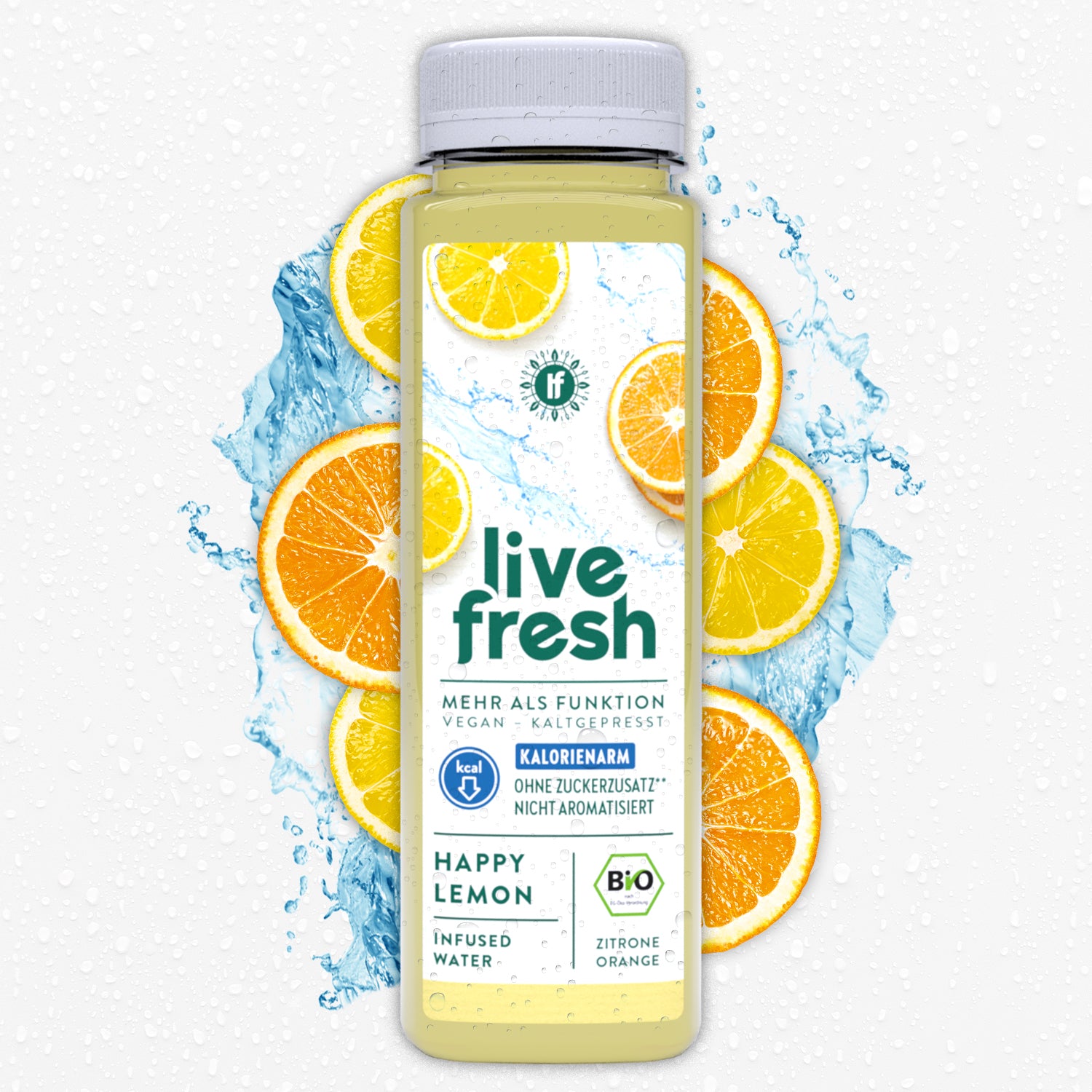 Happy Lemon - Bio doordrenkt water - 6 x 250 ml